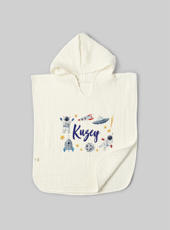 Beach personalized poncho set