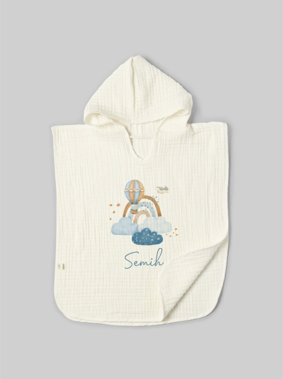 Beach personalized poncho set 