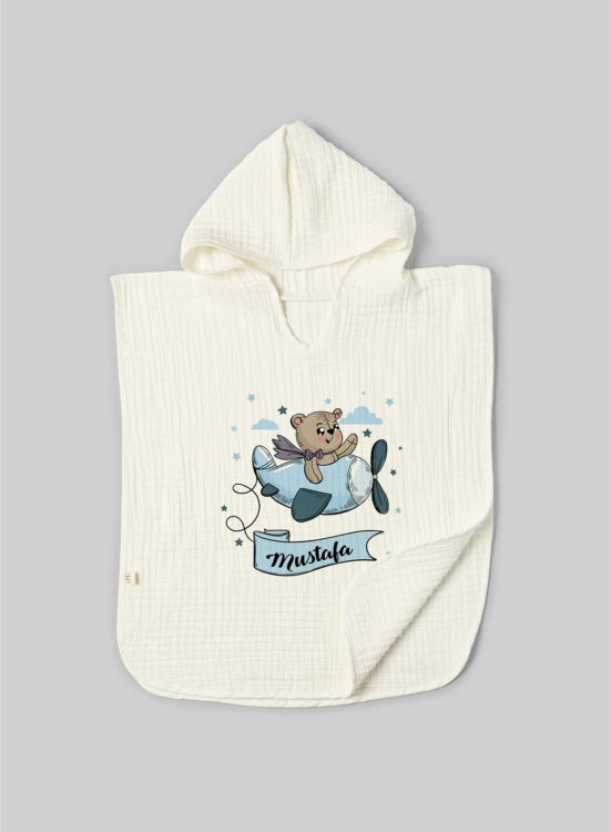 Beach personalized poncho set 