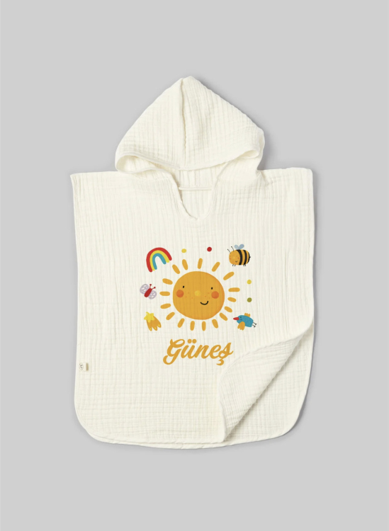 Beach personalized poncho set 