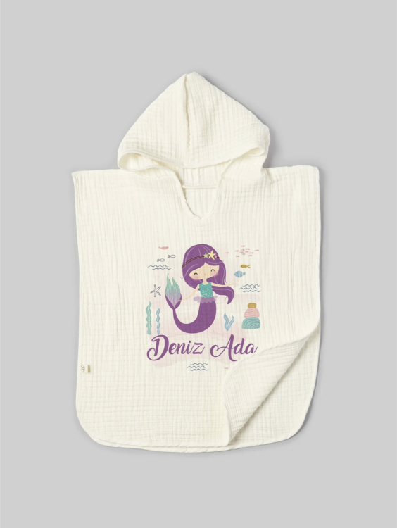 Beach personalized poncho set 