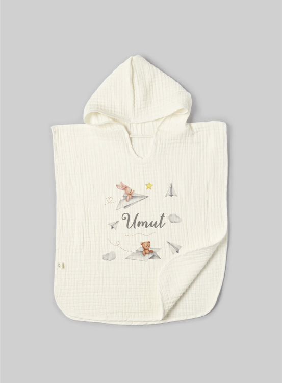 Beach personalized poncho set 