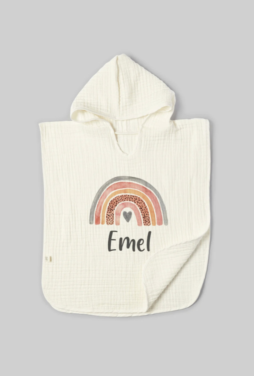 Beach personalized poncho set 