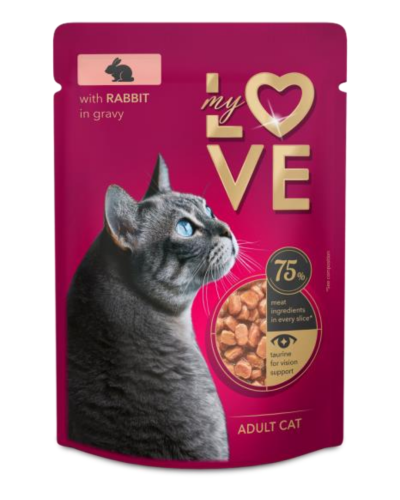 ويت فود ماي لوف بطعم الأرانب مع المرق -85 غم