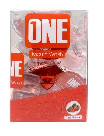 وان تايم غسول فم بالكبسولات المتطورة بطعم الفرولة 20 كبسول