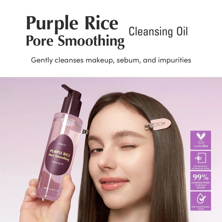 EQQUALBERRY PURPLE RICE PORE SMOOTHING CLEASING OIL