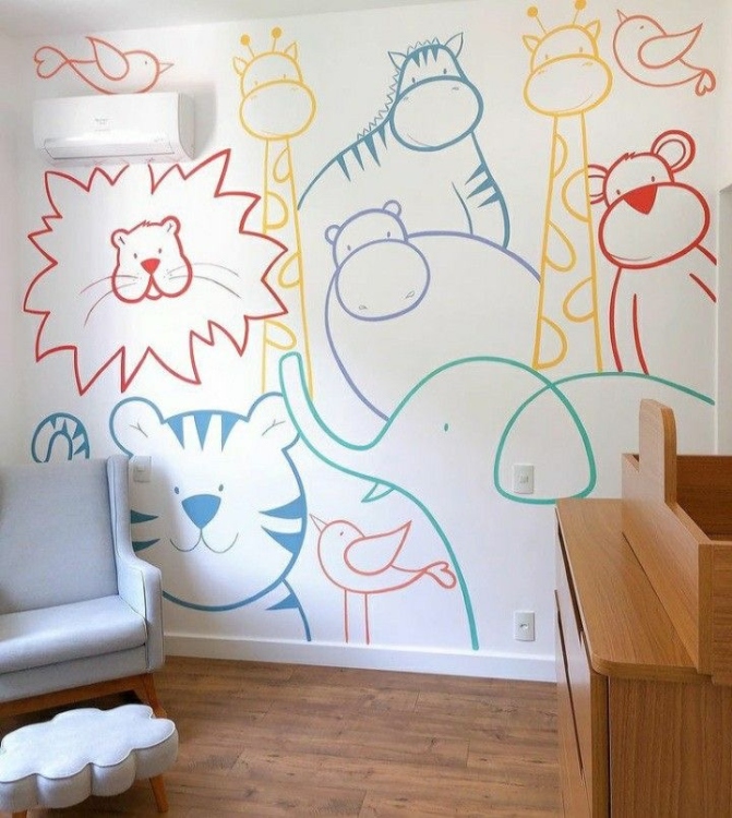 Custom made sketch animal drawing wallpaper