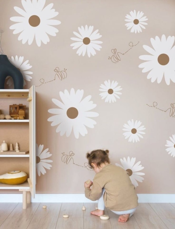 Custom made flowers wallpaper