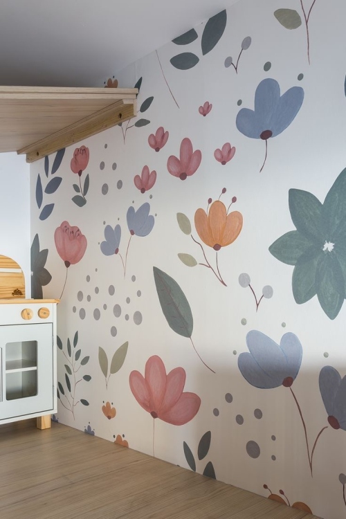 Custom made flowers wallpaper