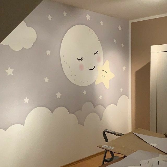 Custom made moon wallpaper