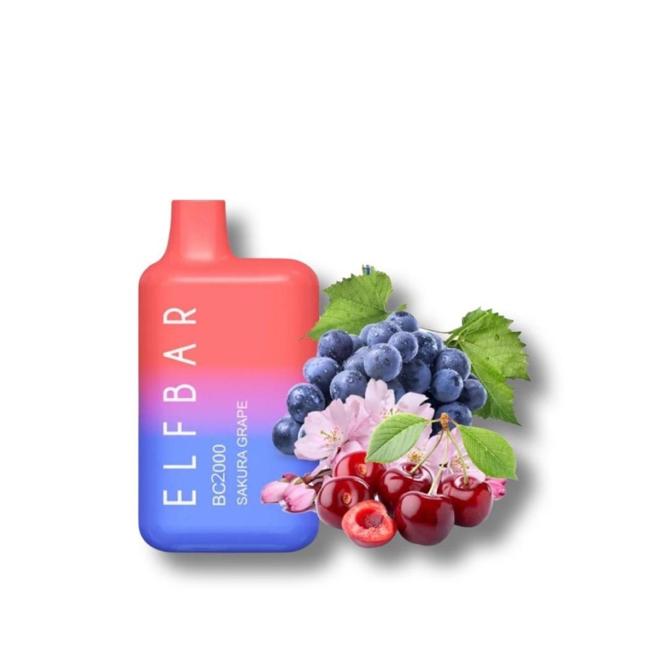 Elf Bar Sakura Grape 2000 Puffs Disposable Vape