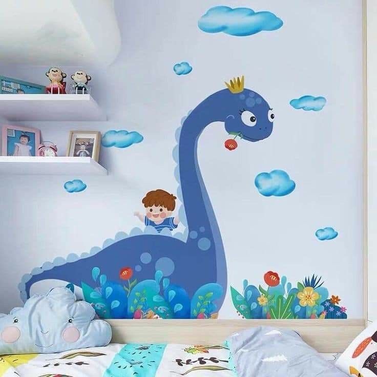 Custom made dinosaur wallpaper