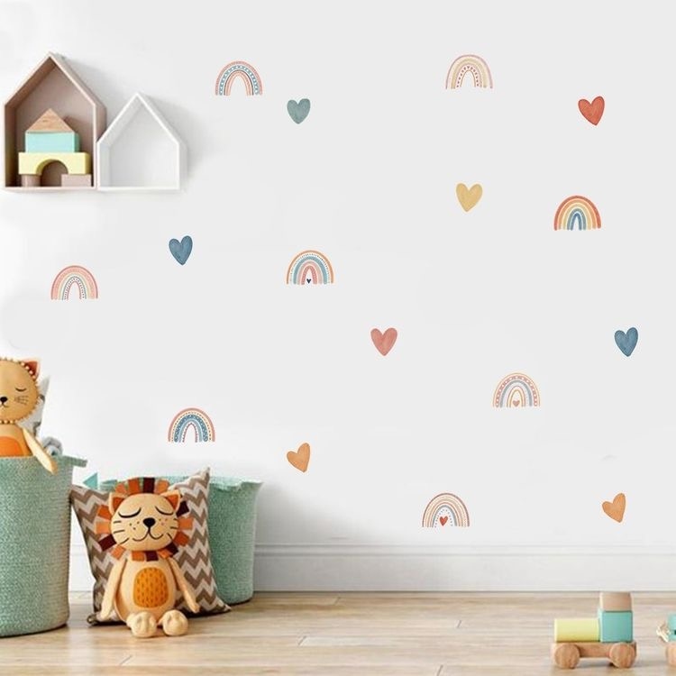 Custom made rainbow wallpaper