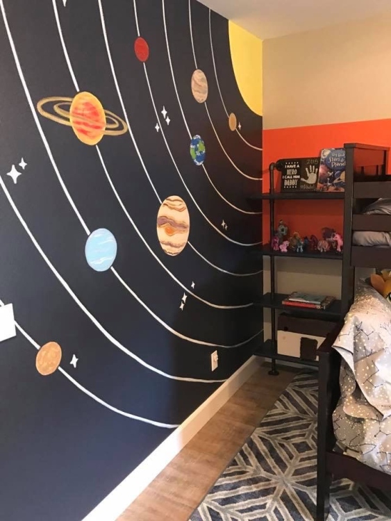 Custom made planet wallpaper