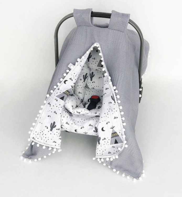 Baby cot/stroller set (padding + cover)