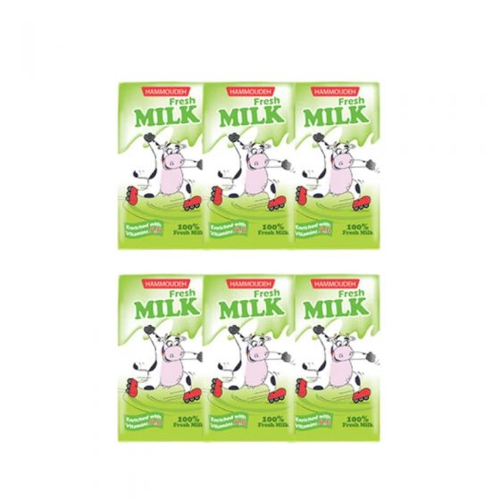 حمودة حليب سادة 125مل*6