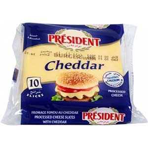 بريزدنت جبنة شرائح برغر و شدر 10قطع