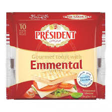 بريزدنت جبنة شرائح توست 10قطع