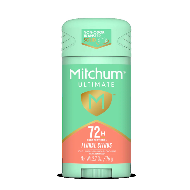 Mitchum Ultimate 72H Odor Protection Women's Antiperspirant & Deodorant, Invisible Solid, Floral Citrus,