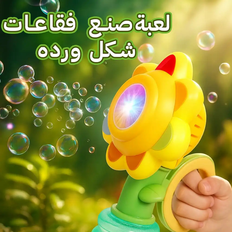 لعبة الة صنع الفقاعات شكل وردة