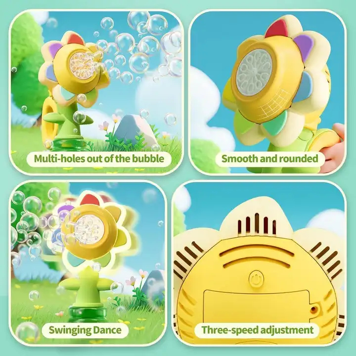 لعبة الة صنع الفقاعات شكل وردة