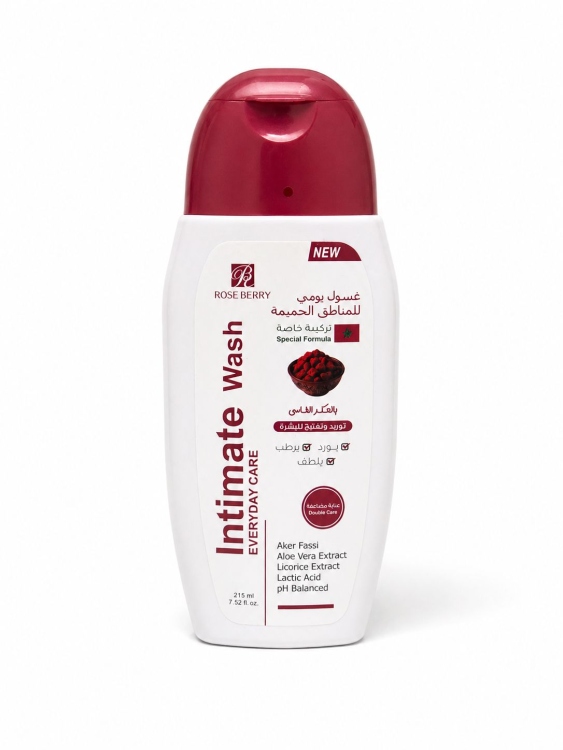غسول يومي للمناطق الحساسة بالعكر الفاسي من روز بيري 215 مل 