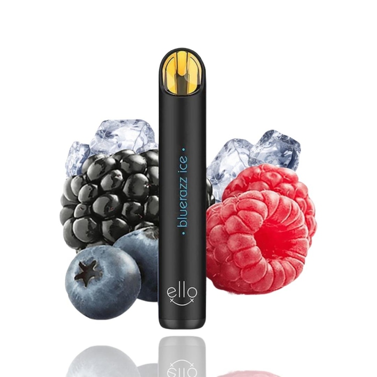 BLVK Ello Blue Razz Ice, Rechargeable Disposable Vape 2000 Puffs