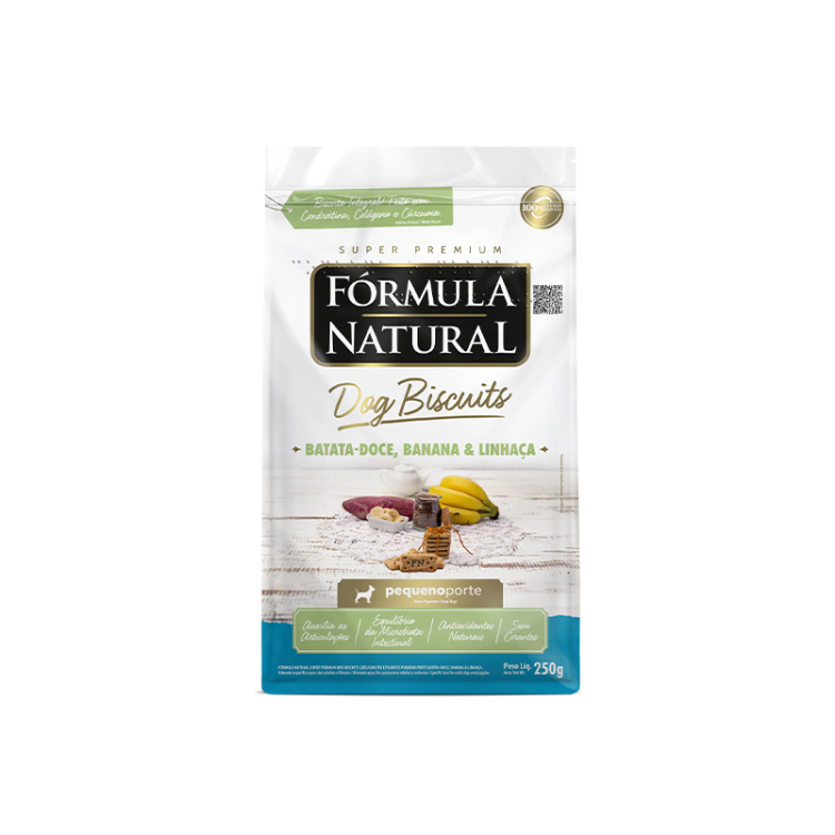  فورمولا ناتشورال بسكويت للكلاب الصغيرة – بطاطا حلوة، موز، وبذور الكتان 