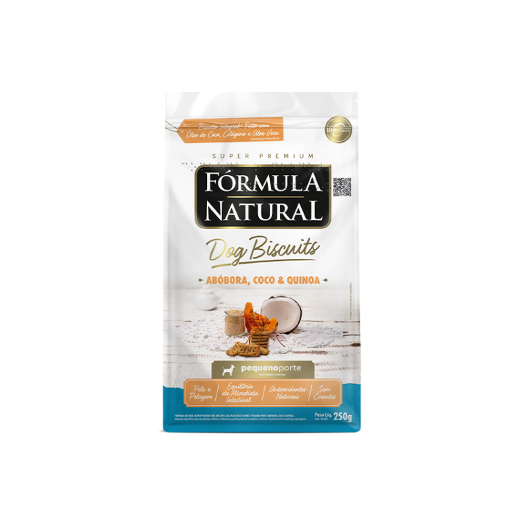  فورمولا ناتشورال بسكويت للكلاب البالغة  اليقطين، جوز الهند، والكينوا 
