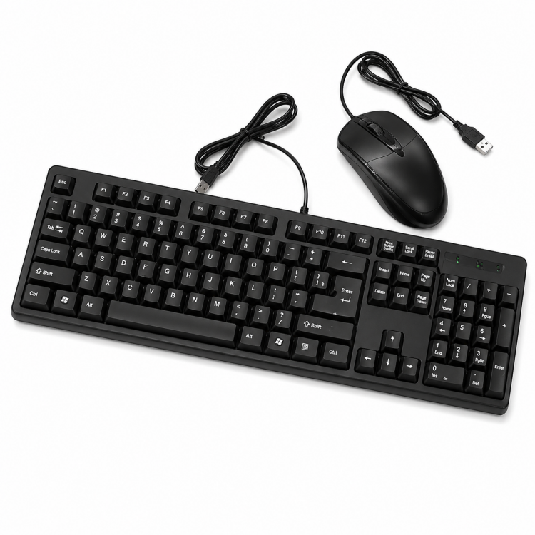 كيبورد وماوس سلك usb