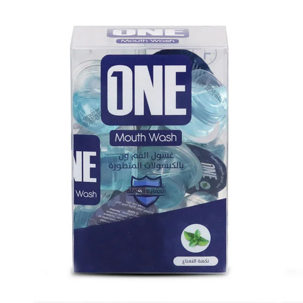 ون غسول الفم بالكبسولات المتطورة بنكهة النعناع  20 كبسولة x15مل