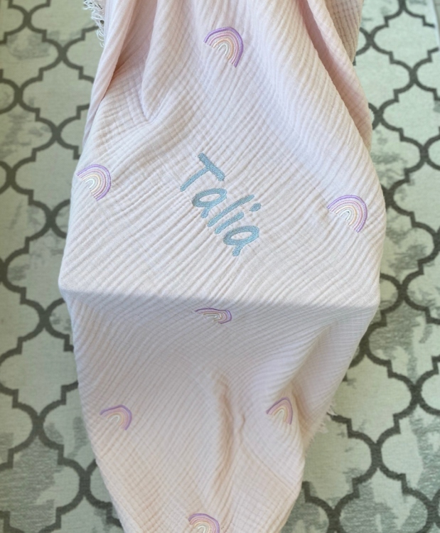 Personalized embroidery blankets