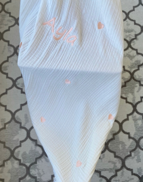 Personalized embroidery blankets
