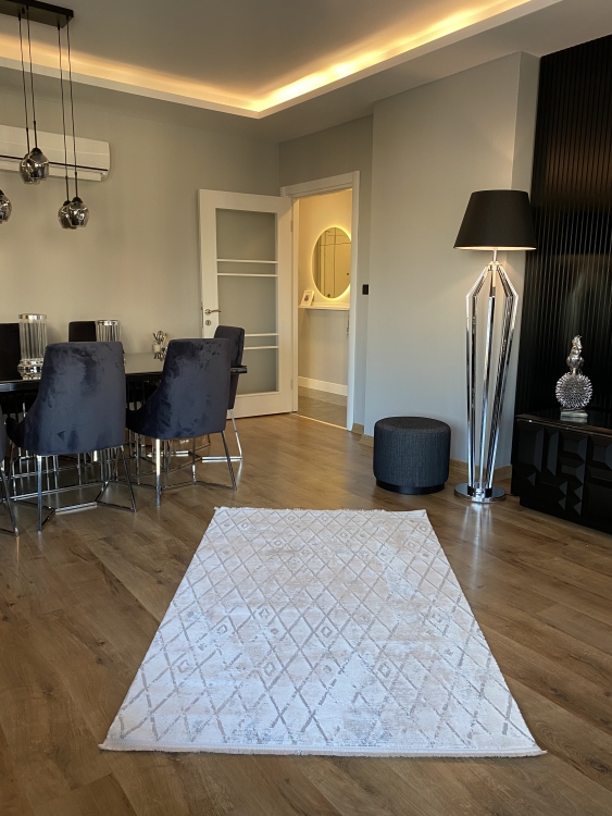 Experience the luxury and comfort of a viscose rug in your home. With its soft, silky feel and elegant appearance.