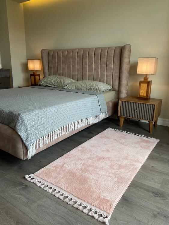 Puffy pink rug