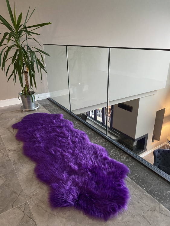 Shaggy purple rug