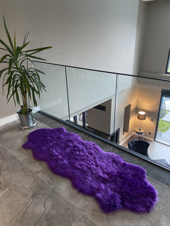 Shaggy purple rug