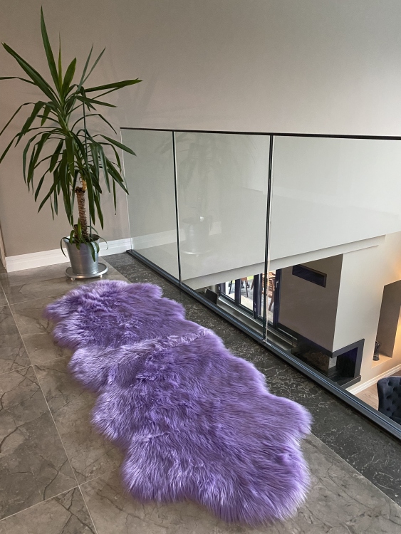 Shaggy purple rug