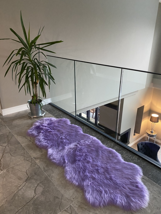 Shaggy purple rug