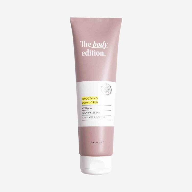 THE BODY EDITION Smoothing Body Scrub 44370+Essenza Perfumed Body Cream 42206+Exfoliating Glove 28021