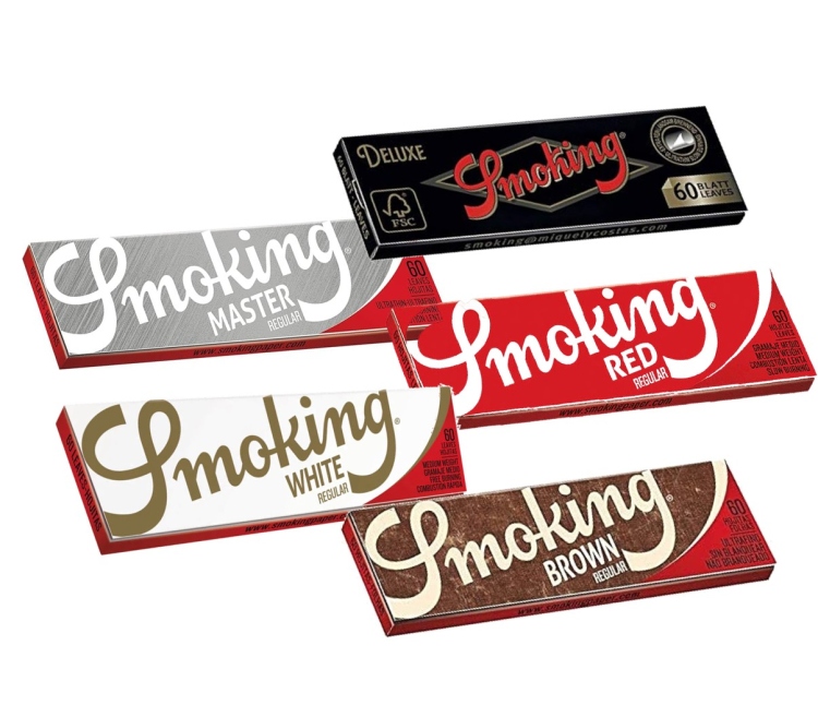 SMOKING - Regular Rolling Paper - 60 Paper per Booklet - Assorted Types 