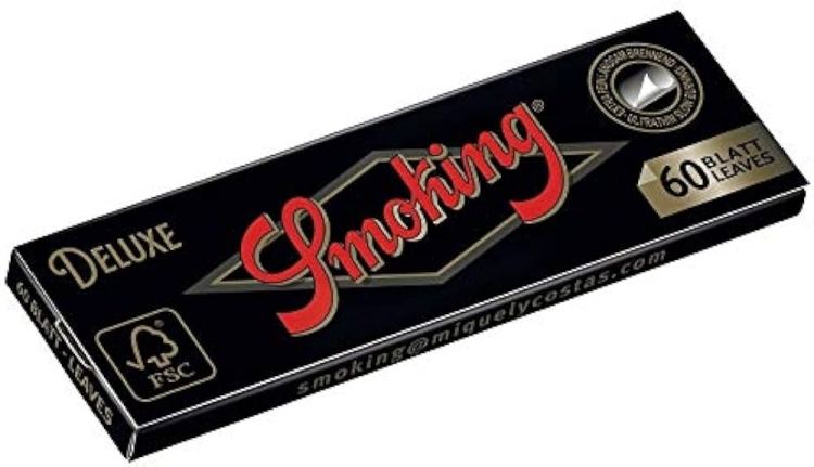 SMOKING - Regular Rolling Paper - 60 Paper per Booklet - Assorted Types 