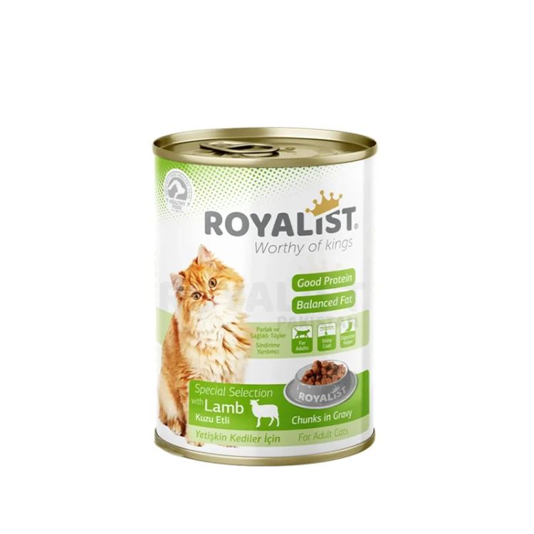  روياليست معلبات للقطط البالغة قطع لحم ضأن