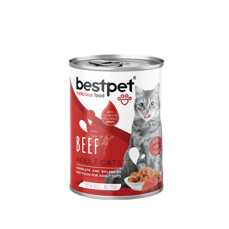 بيست بت معلبات بنكهة اللحم البقري للقطط البالغة