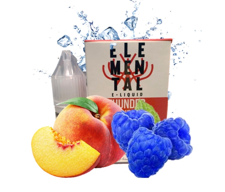 Elemental Vape - Zeus Juice  - Peach Blue Razz Ice - SaltNic -  Vape Juice - 10ml - 20mg Nicotine 