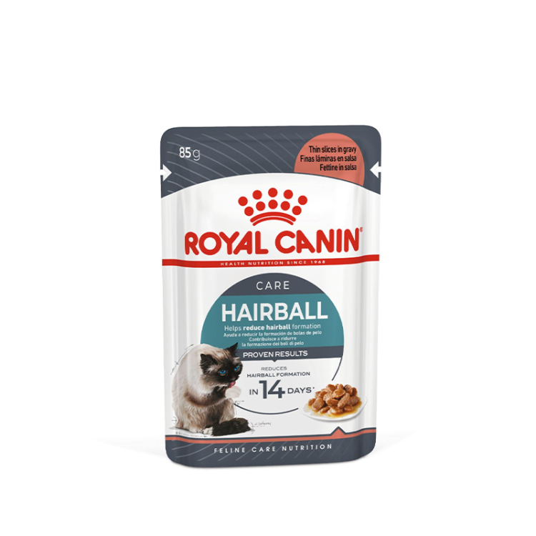 رويال كانين طعام رطب شرائح رقيقة للعناية بكُرات الشعر في المرق