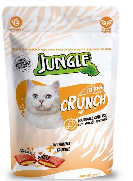 Jungle cat crunch   Hairball control عدد 10باكيت