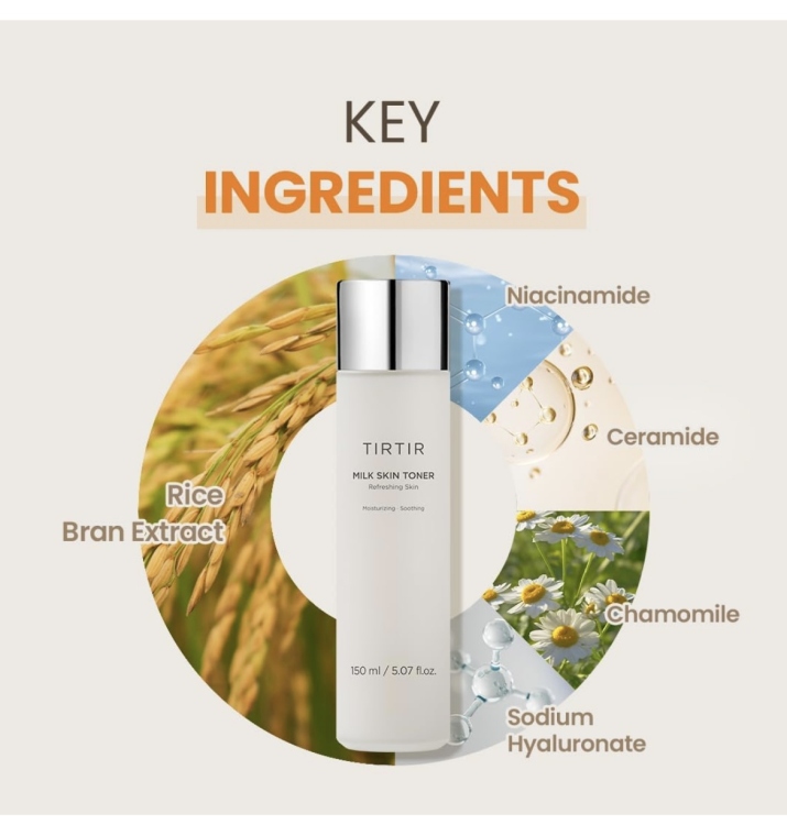 Tirtir milk glow toner  تونر الحليبي الكوري