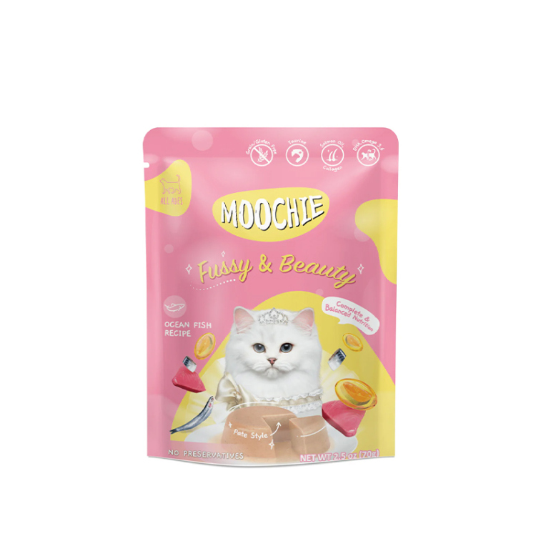 موشي طعام رطب للقطط البالغة وصفة السمك المحيطي 
