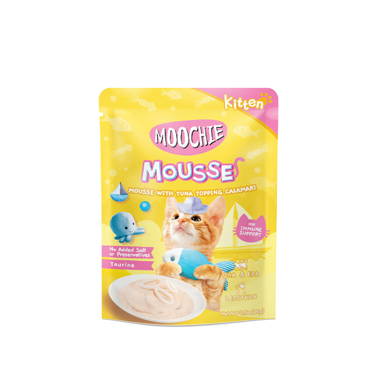  موشي موس بالتونة وطبقة من الكالاماري للقطط الصغيرة